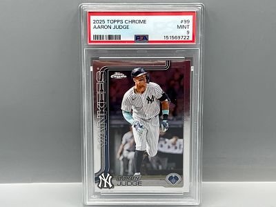 2025 Topps Chrome Aaron Judge #99 PSA Mint 9