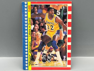 1987 Fleer Magic Johnson Sticker #1