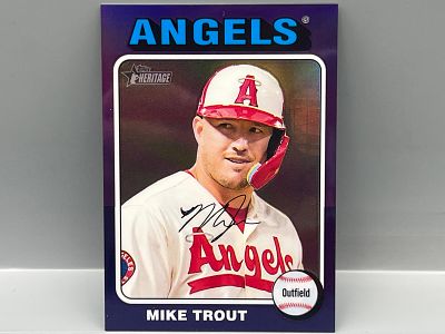 2024 Topps Heritage Chrome Mike Trout Purple #52