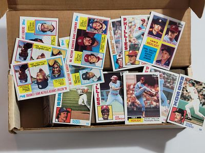 Box of 1984 Topps Baseball Cards