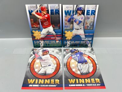 (4) 2020 Topps & 2022 Topps Baseball Star Player Home Run Challenge Serial Numbered Cards - 