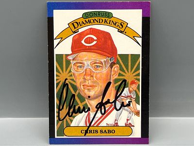 1988 Donruss Chris Sabo Diamond Kings In Person Auto #4 - No COA