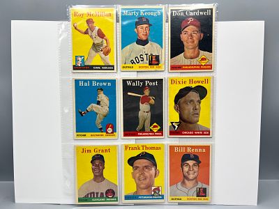 (15) 1958 Topps Baseball Cards - Varying Conditions