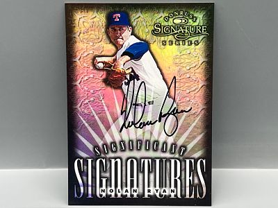 1998 Donruss Signature Series Nolan Ryan Significant Signatures On Card Auto #/2000
