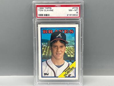 1988 Topps Tom Glavine RC #779 PSA NM-MT 8