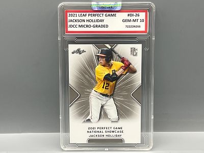2021 Leaf Perfect Game Jackson Holliday Micro Graded #JDCC - Slabbed By Authentic Memorabilia 