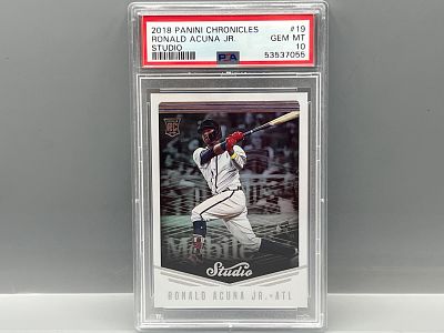 2018 Panini Chronicles Ronald Acuna Jr. Studio RC #19 PSA Gem Mint 10