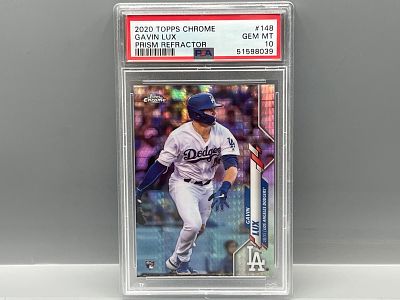 2020 Topps Chrome Gavin Lux Prism Refractor RC #148 PSA Gem Mint 10