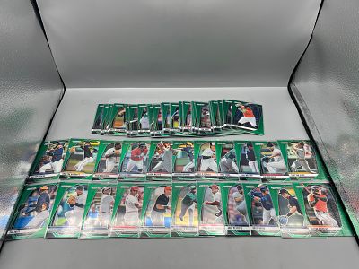 (50) 2025 Panini Prizm Green Prizm Baseball Cards W/ Stars & RCs