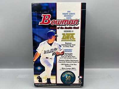1998 Bowman Series Two Baseball Near Complete Wax Box - 35 unopened packs and 1 opened pack