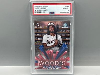 2025 Bowman Chrome James Wood Hobby Stars RC #HS5 PSA Gem Mint 10