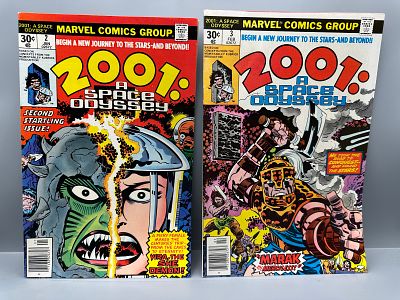 Marvel Comics 2001: A Space Odyssey Issues #2 and #3, Jack Kirby Art, 1977