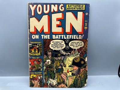 Atlas Comics Young Men On the Battlefield #12 Pre-Code War Comic December 1951