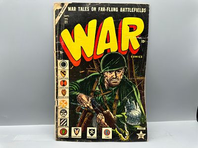 Atlas Comics War Comics #21, Military Insignia Cover, September 1953