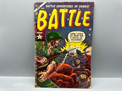 Atlas Comics Battle #22 Joe Maneely Cover Art September 1953