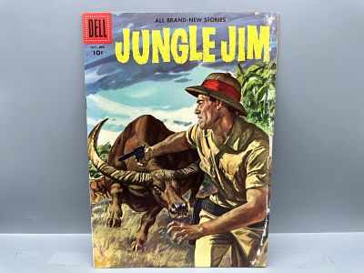 Dell Comics Jungle Jim #10, Water Buffalo Cover, 1956