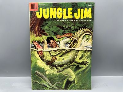 Dell Comics Jungle Jim #5 with Alligator Terror Cover, 1955