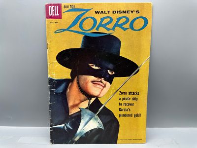 Dell Comics Walt Disney's Zorro #8 , Guy Williams Photo Cover, 1960