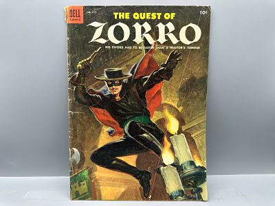 Dell Four Color Comics #617, The Quest of Zorro, Painted Cover, 1955
