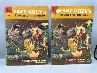 Dell Comics Zane Grey's Stories of the West #35 Lot of 2, 1957