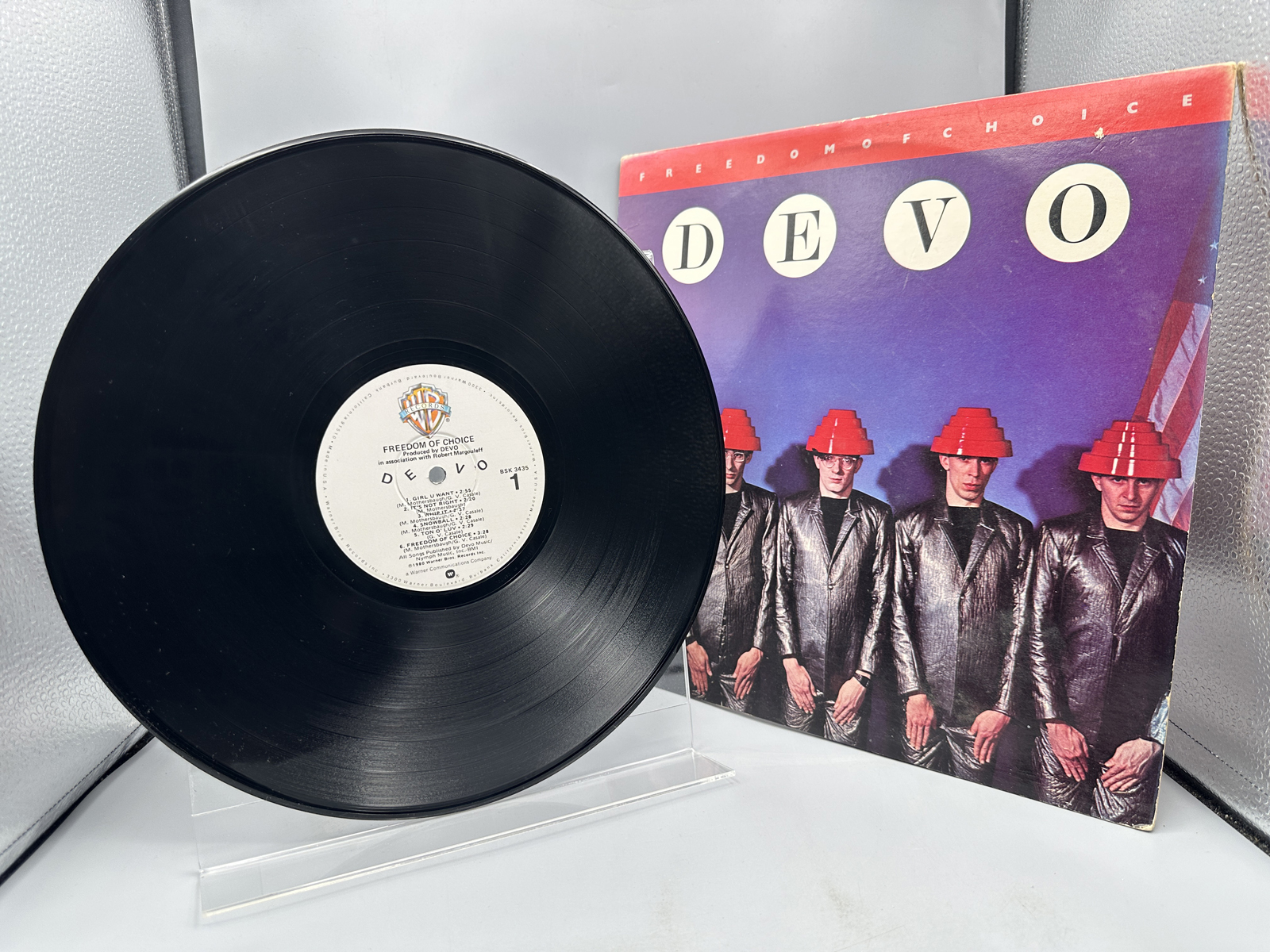 Devo: Freedom Of Choice (1980), printed inner sleeve with credits & Devo catalog/fan club info
