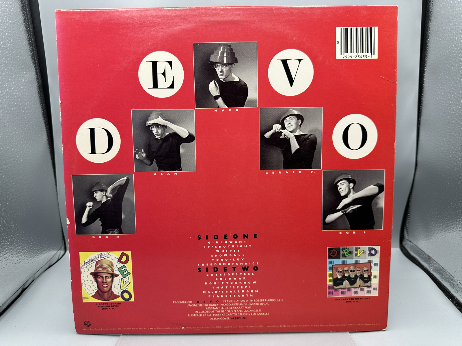Devo: Freedom Of Choice (1980), printed inner sleeve with credits & Devo catalog/fan club info