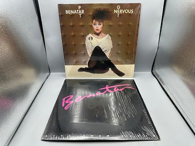 Pat Benatar (2 LP Lot): Get Nervous (1983), reissue; and Live From Earth (1983). Both LPs in 