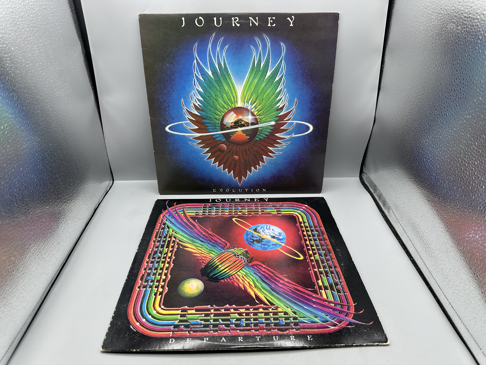 Journey (2 LP Lot): Evolution (1979); and Departure (1980)