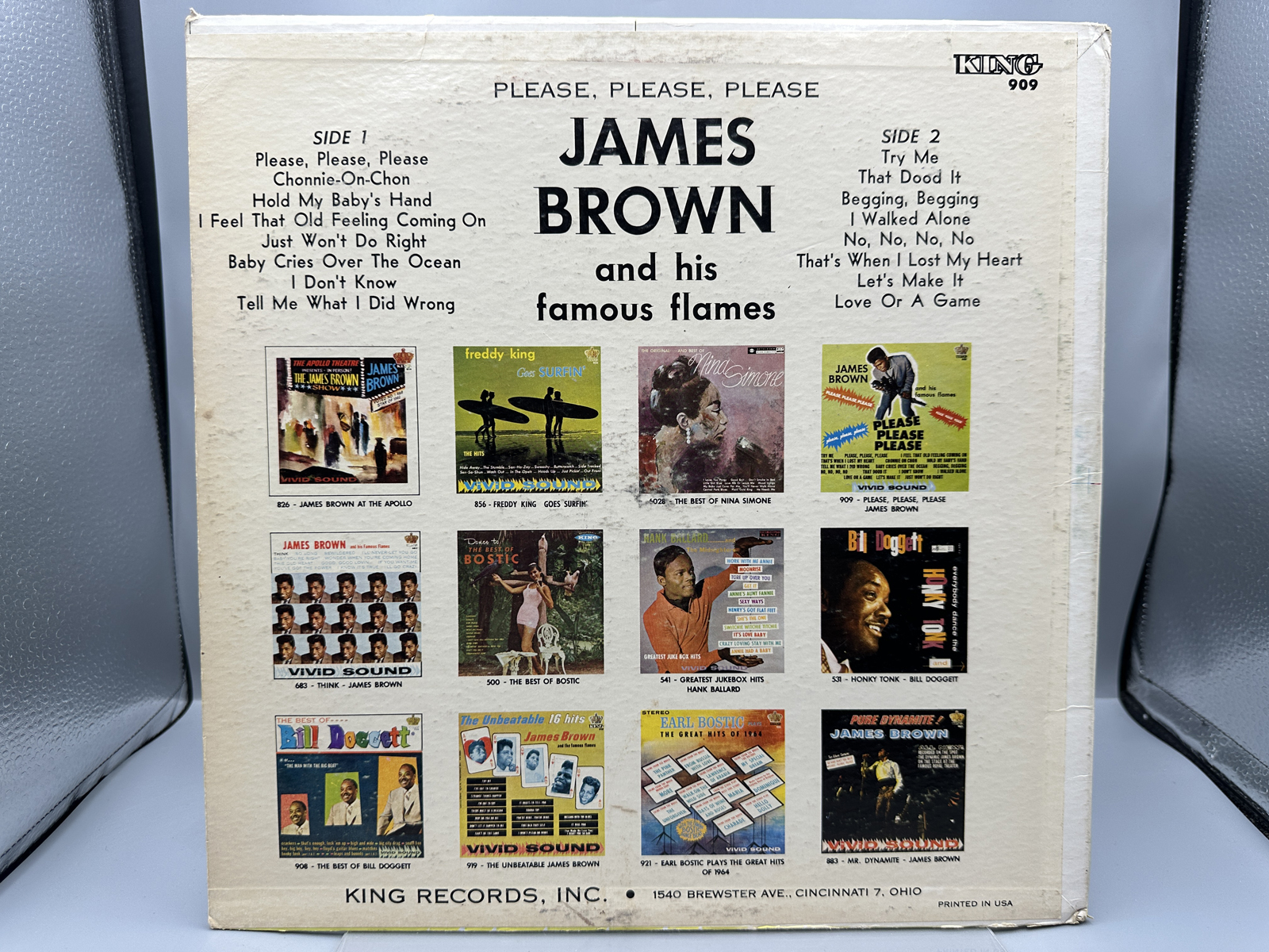 1964 King Records James Brown And His Famous Flames Please Please Please Reissue Vinyl Album - K-12-909