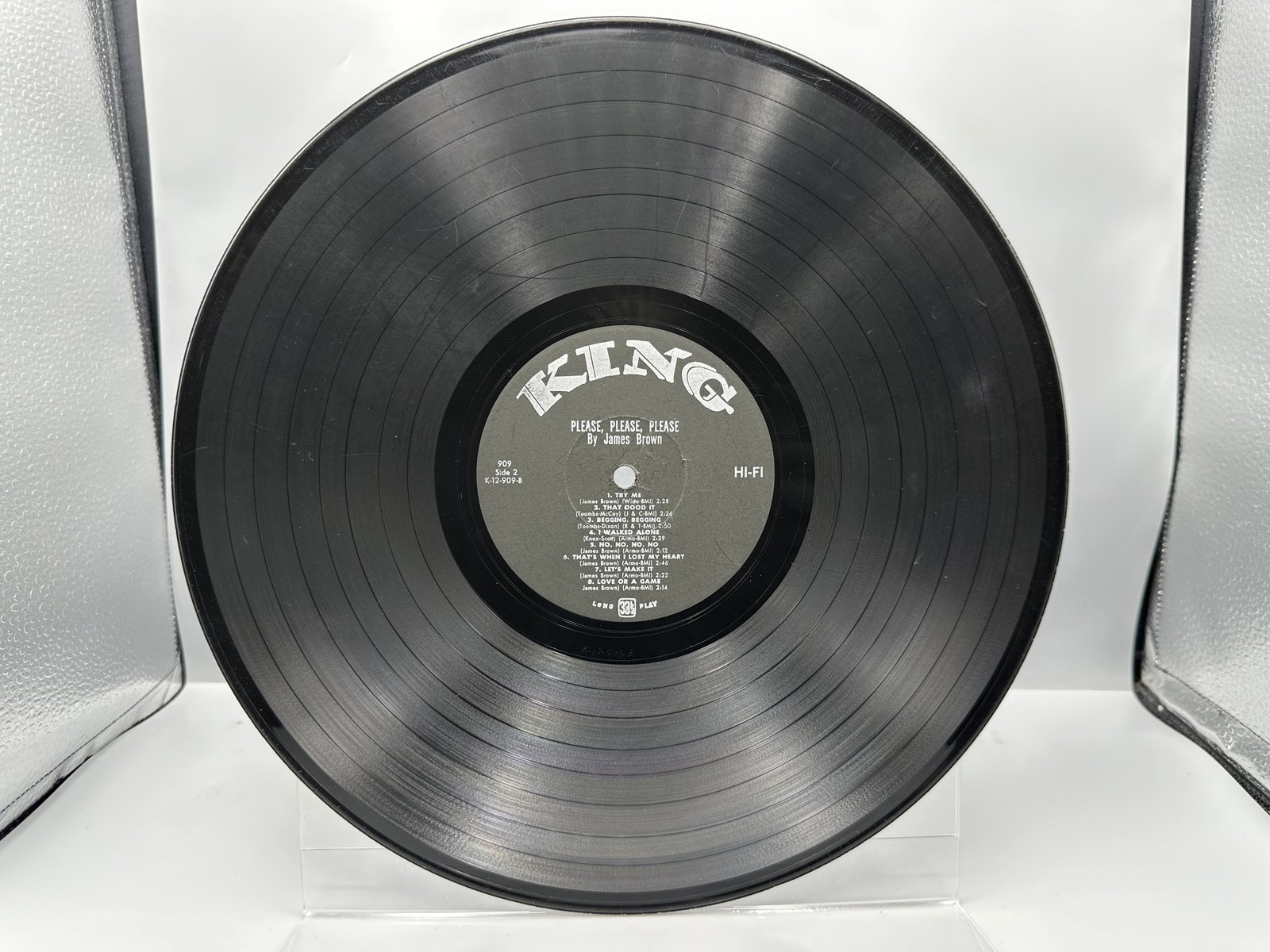 1964 King Records James Brown And His Famous Flames Please Please Please Reissue Vinyl Album - K-12-909