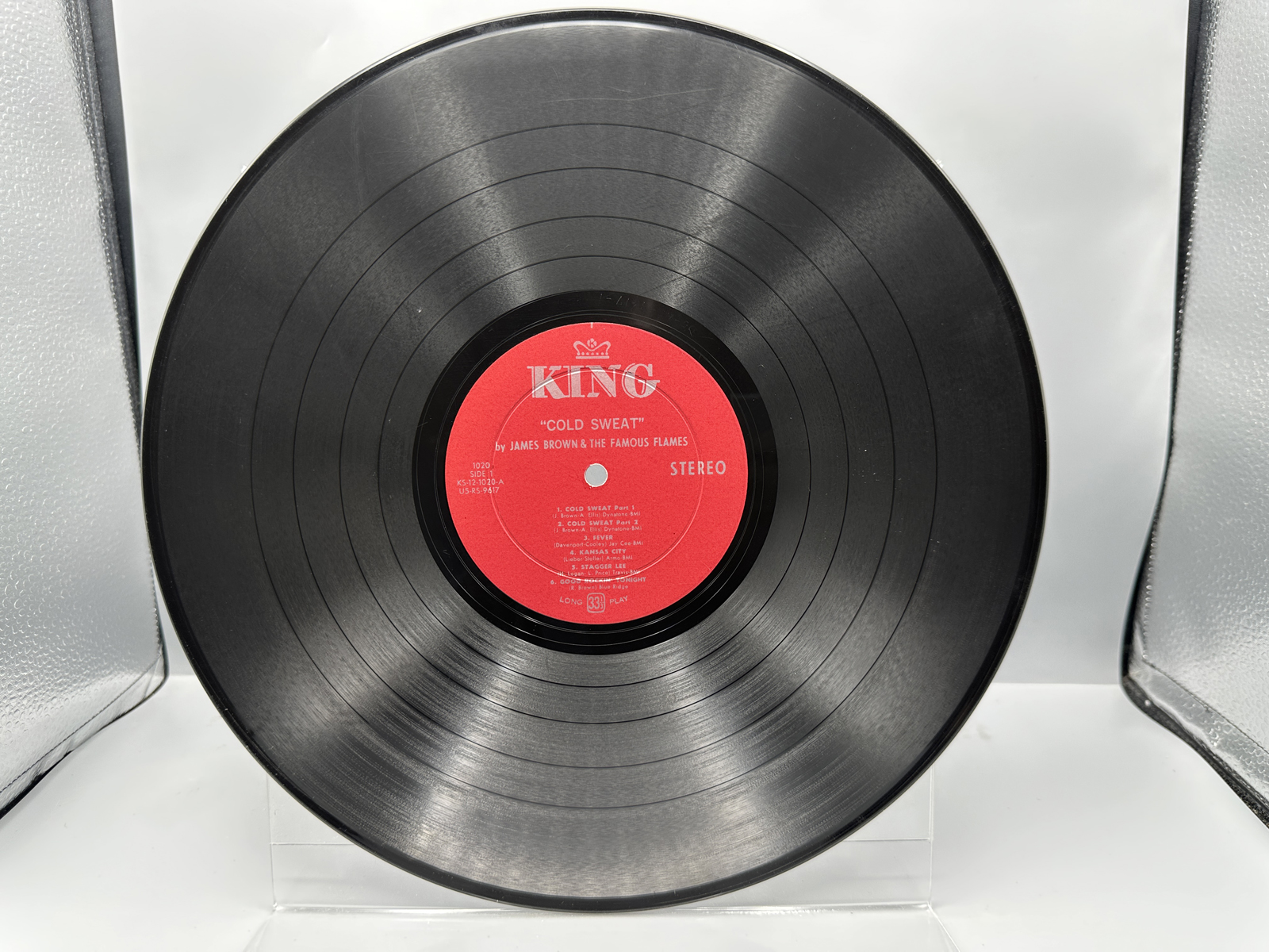 1967 King Records James Brown And The Famous Flames Cold Sweat Red Label Vinyl Album - KS-12-1020