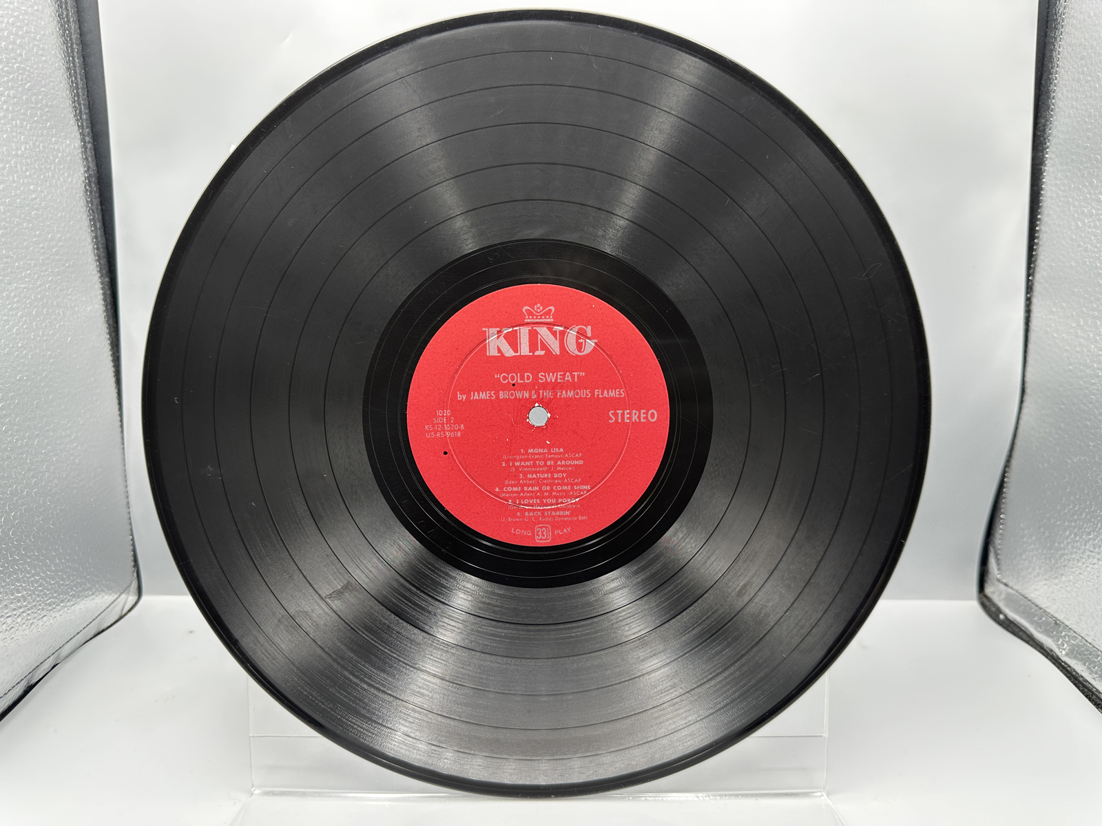 1967 King Records James Brown And The Famous Flames Cold Sweat Red Label Vinyl Album - KS-12-1020
