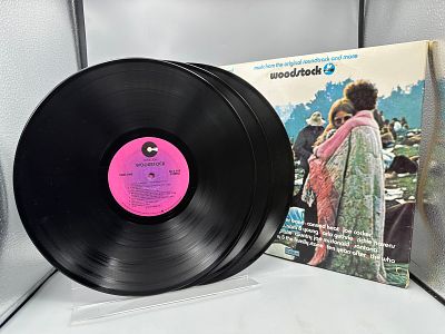 Woodstock - Music From The Original Soundtrack (1977), reissue, gatefold-over cover, 3 LPs - 