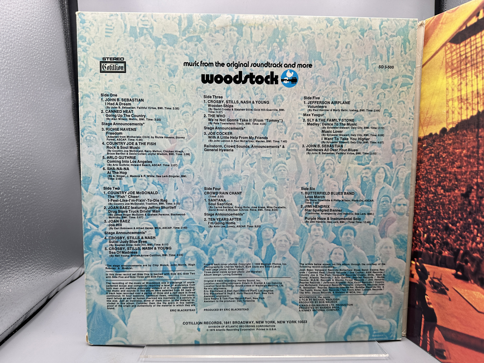 Woodstock - Music From The Original Soundtrack (1977), reissue, gatefold-over cover, 3 LPs