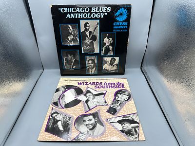 Two (2) LP Lot - Chicago Blues Anthology (1984), Chess Masters Double Album, 2 LPs, cover shows 