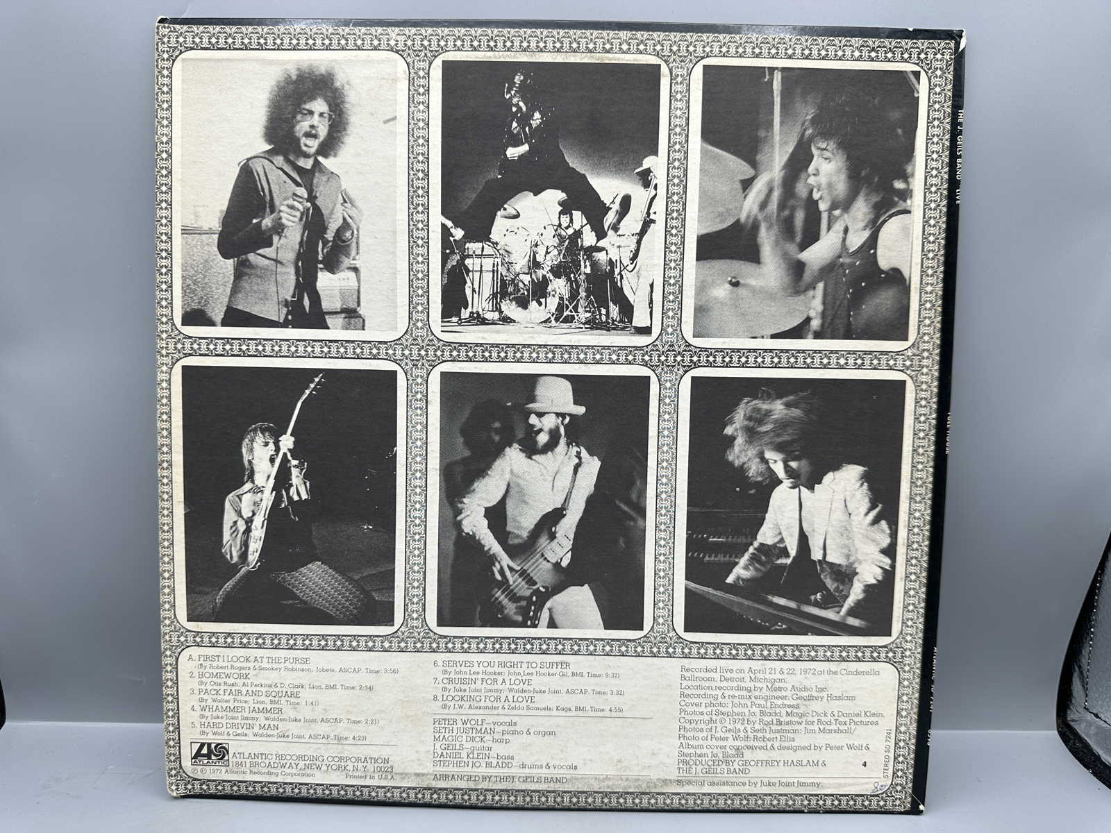 J. Geils Band (3 LP Lot): Live - Full House (1972); Nightmares And Other Tales From The Vinyl Jungle; and Monkey Island (1977), gatefold