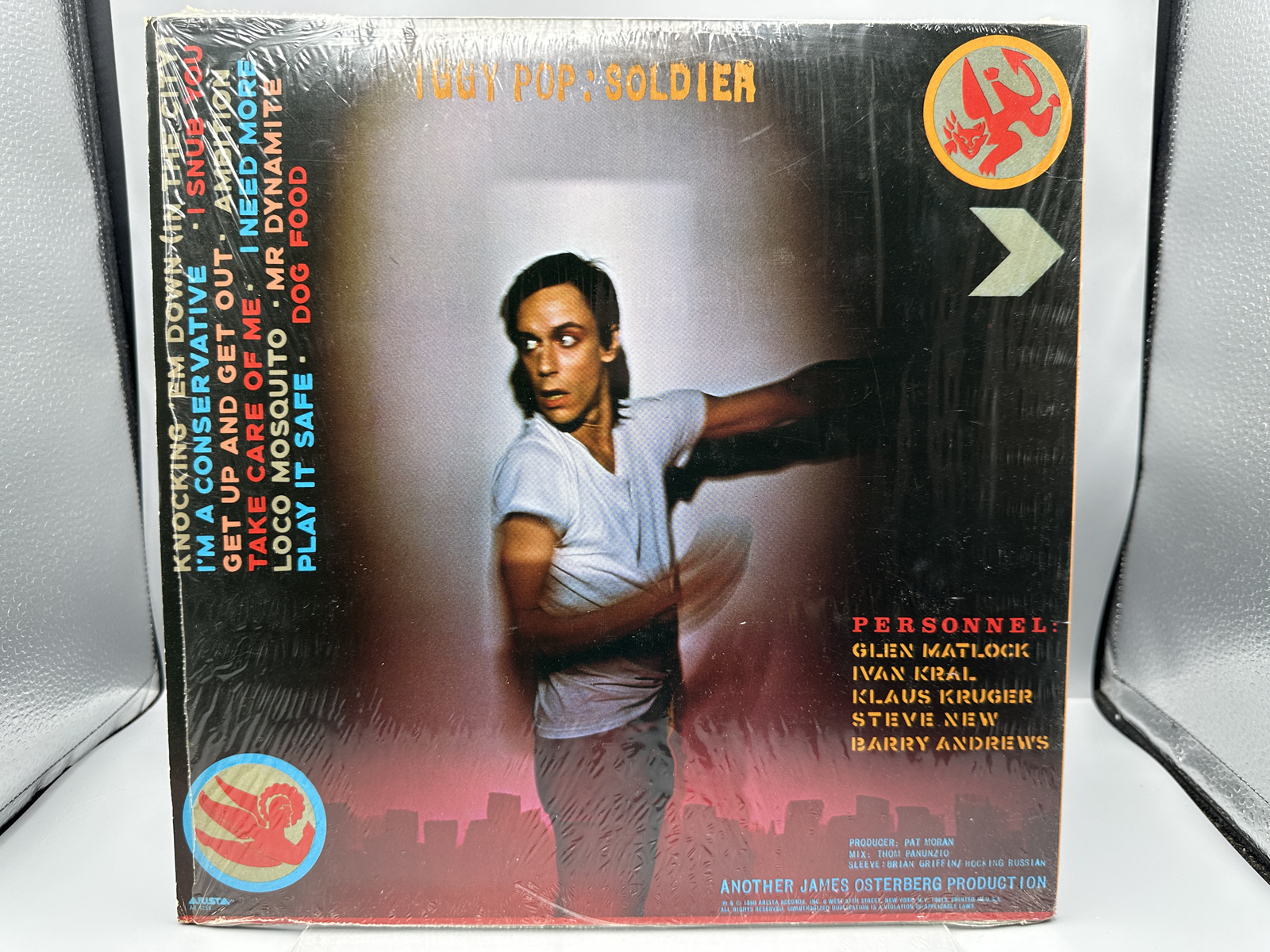 1980 Arista Records Iggy Pop Soldier Vinyl Album - AB 4259