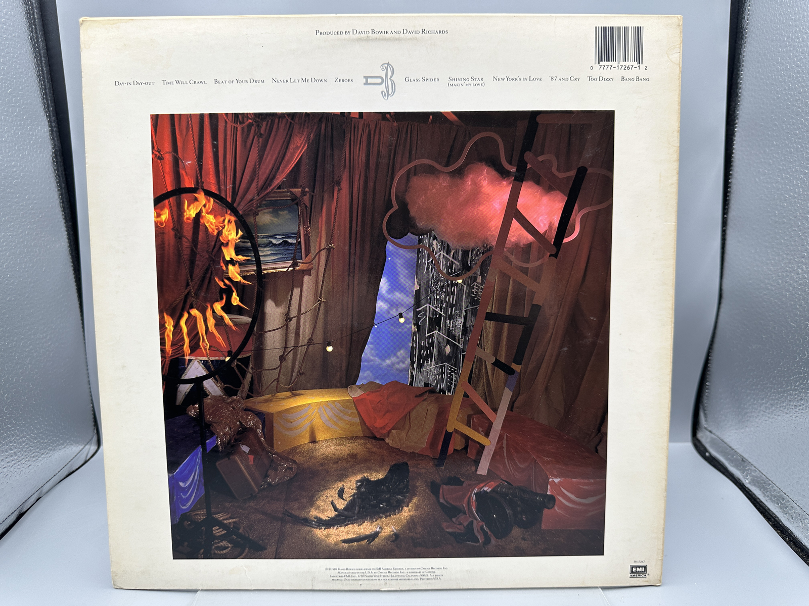1987 EMI America Records David Bowie Never Let Me Down Vinyl Album - PJ-17267