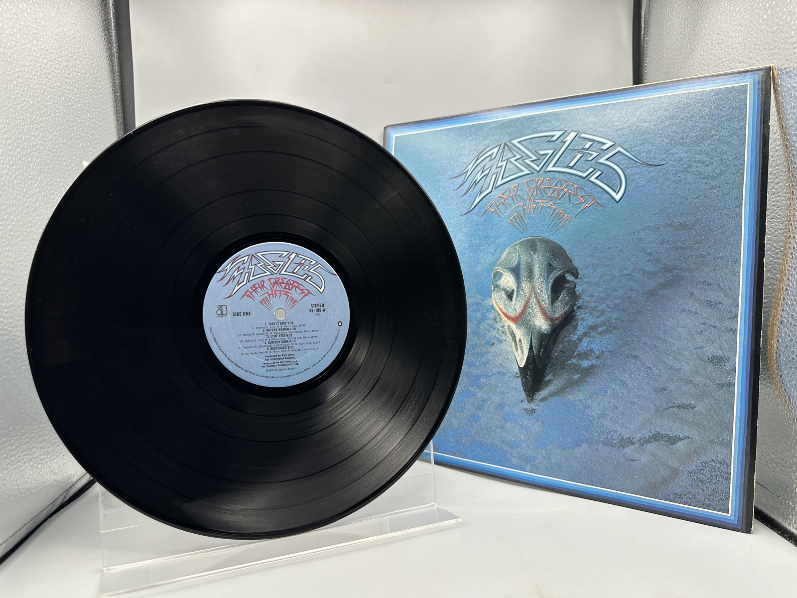 Eagles: Their Greatest Hits (1976), embossed cover
