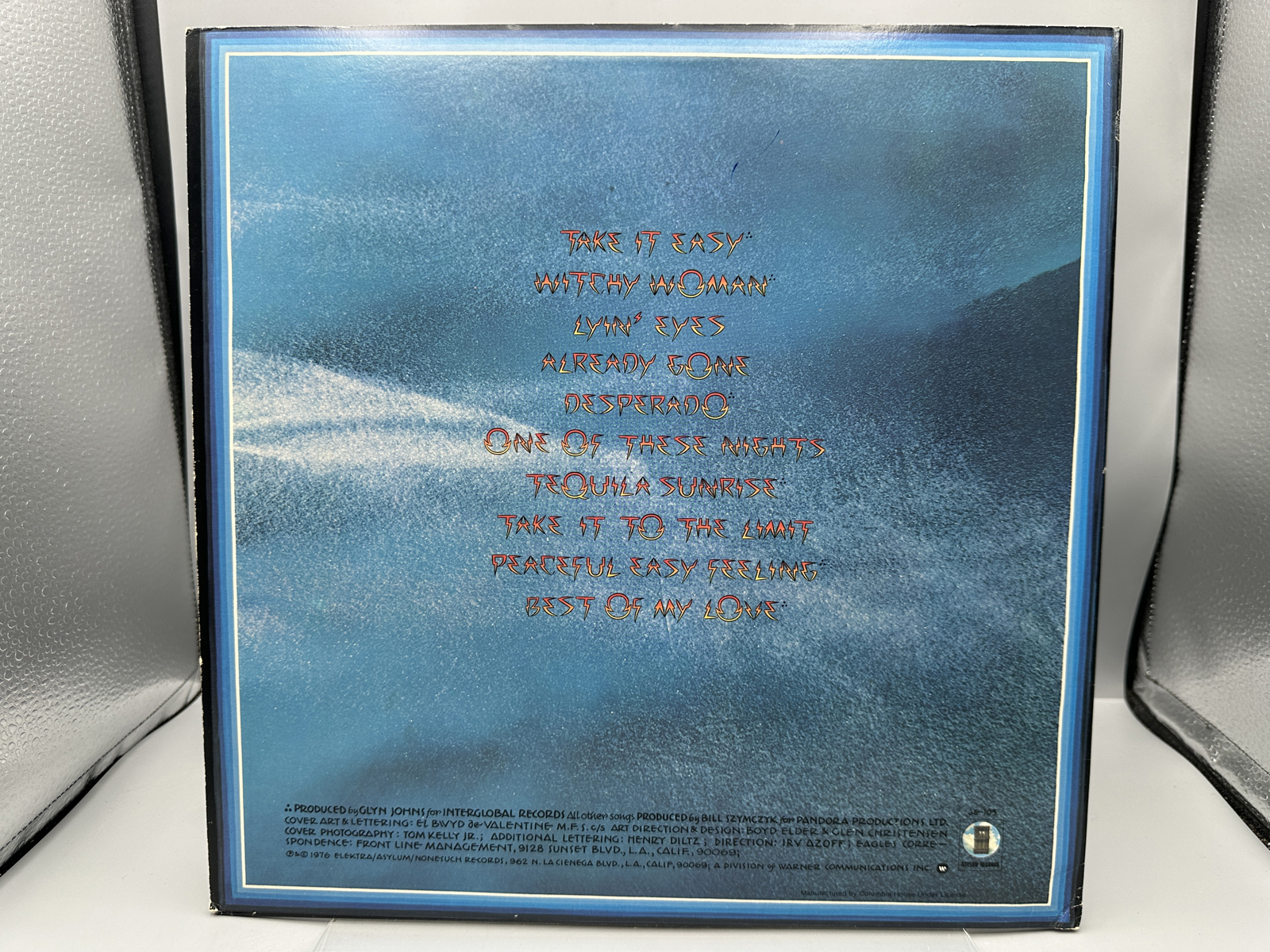Eagles: Their Greatest Hits (1976), embossed cover