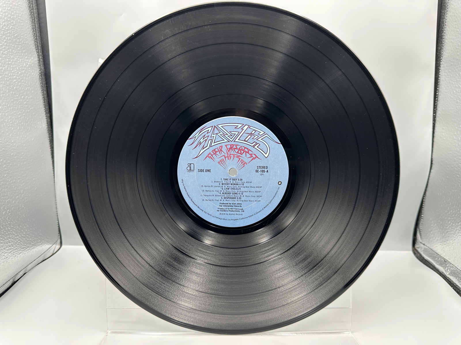 Eagles: Their Greatest Hits (1976), embossed cover