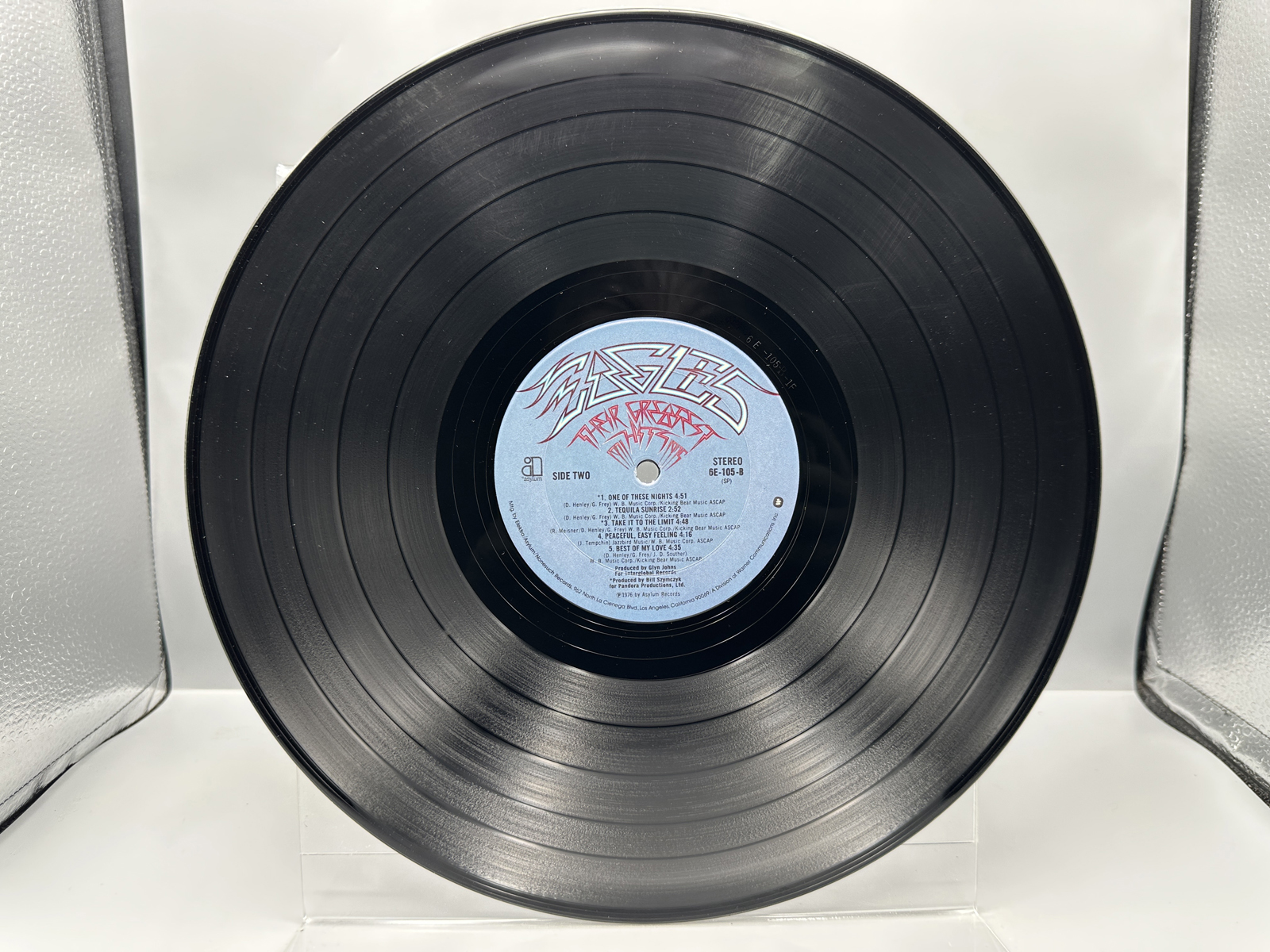 Eagles: Their Greatest Hits (1976), embossed cover