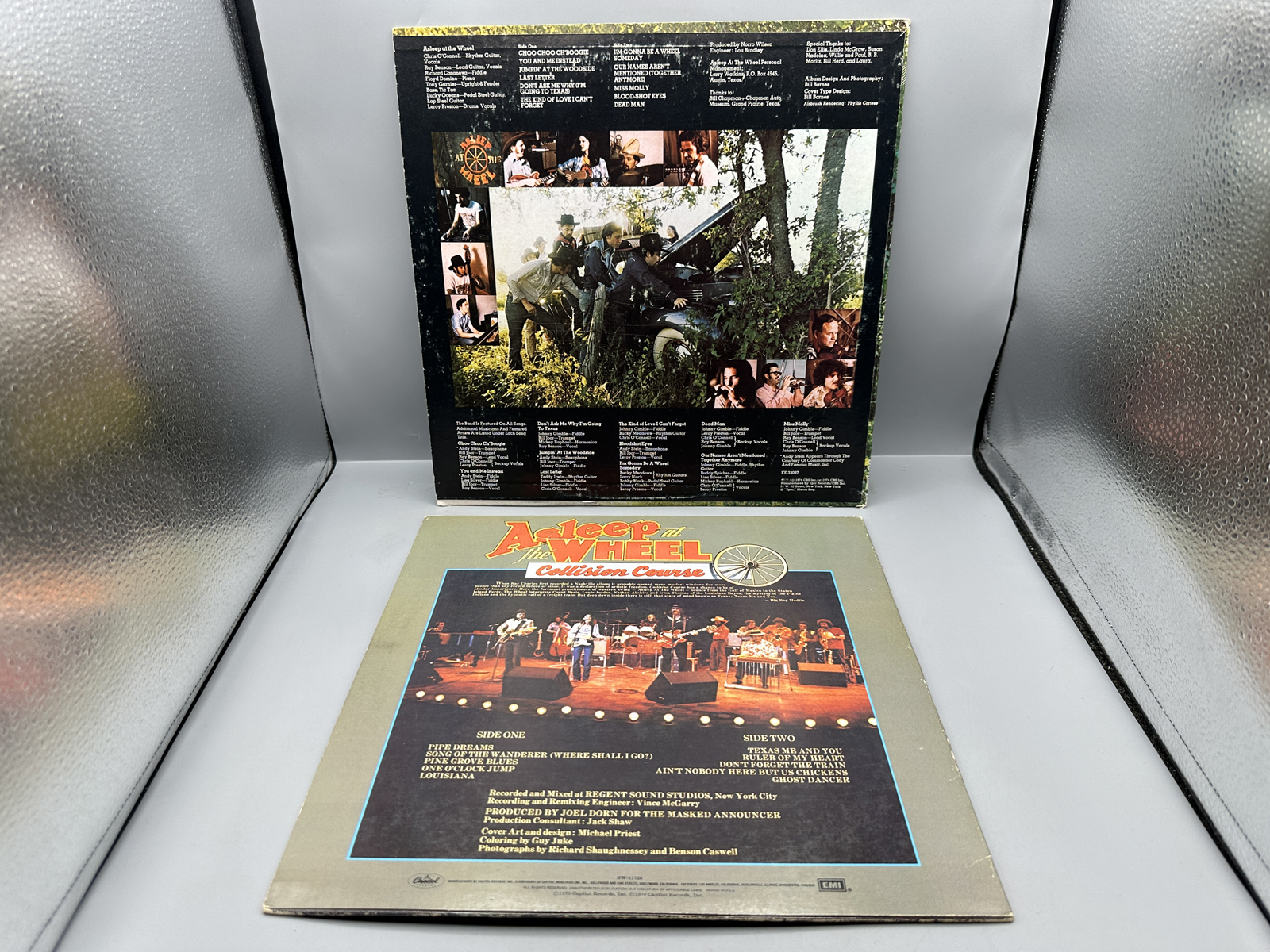 Asleep At The Wheel (2 LP Lot): Self-titled (1974); and Collision Course (1978)