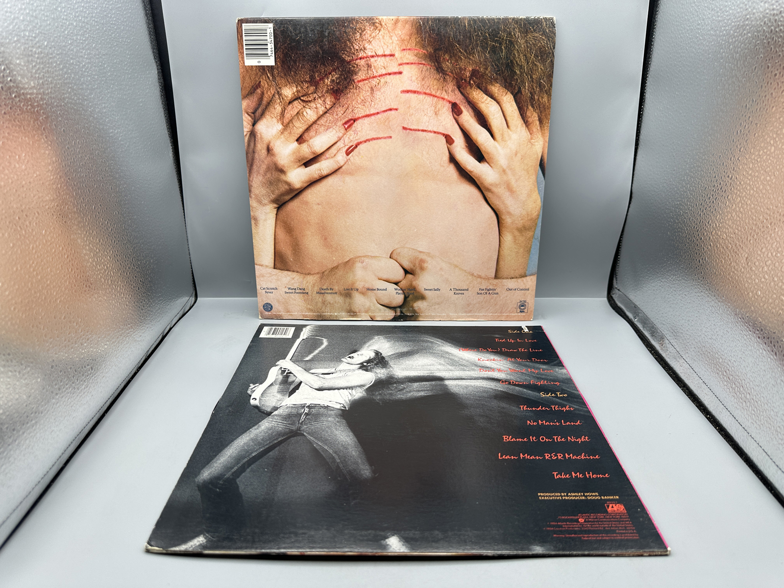 Ted Nugent (2 LP Lot): Cat Scratch Fever (1982), reissue, gatefold; and Penetration (1984), cover has promo notch