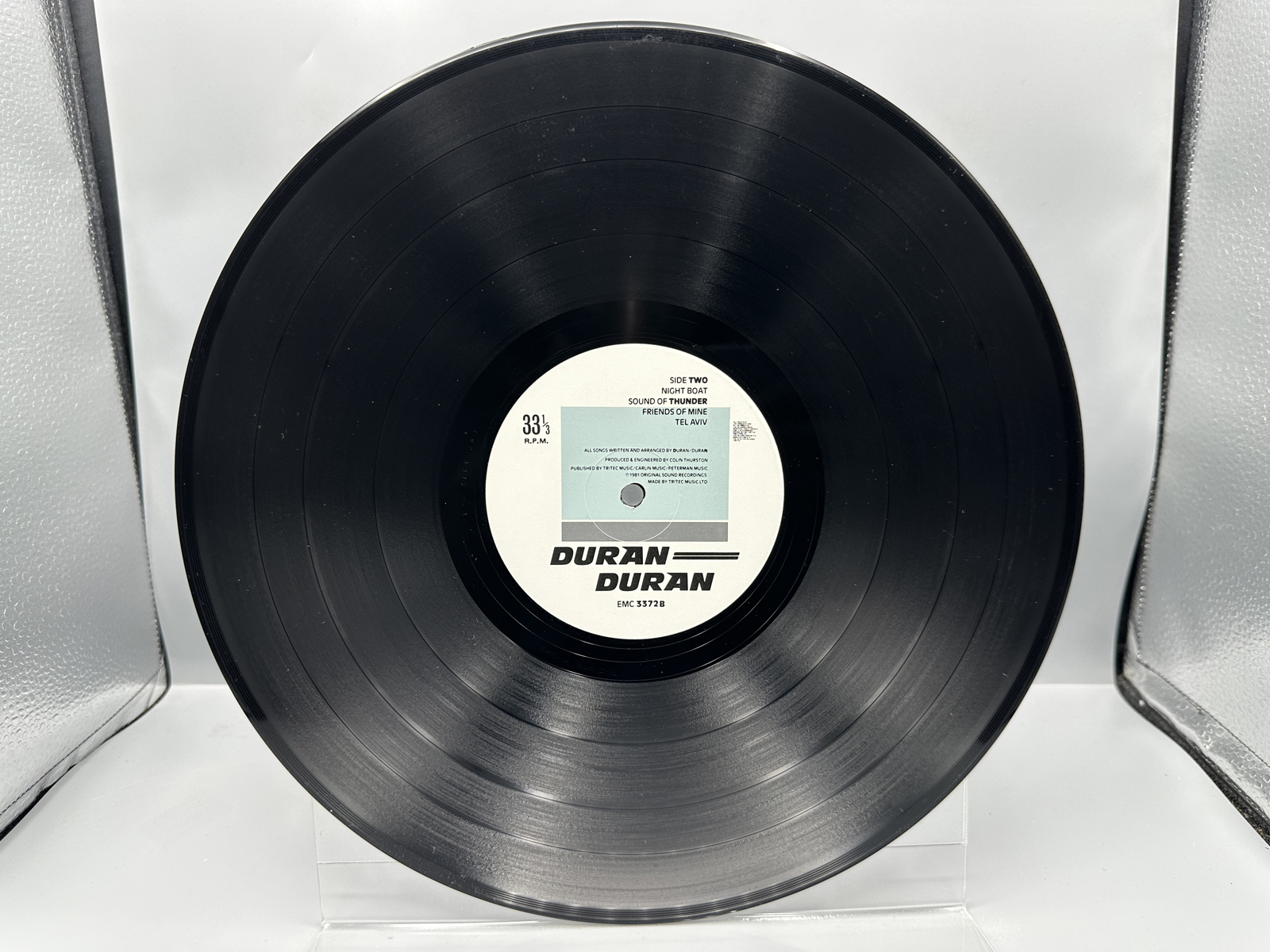 1981 EMI Records Duran Duran Self-Titled Debut UK Pressing Vinyl Album - EMC 3372