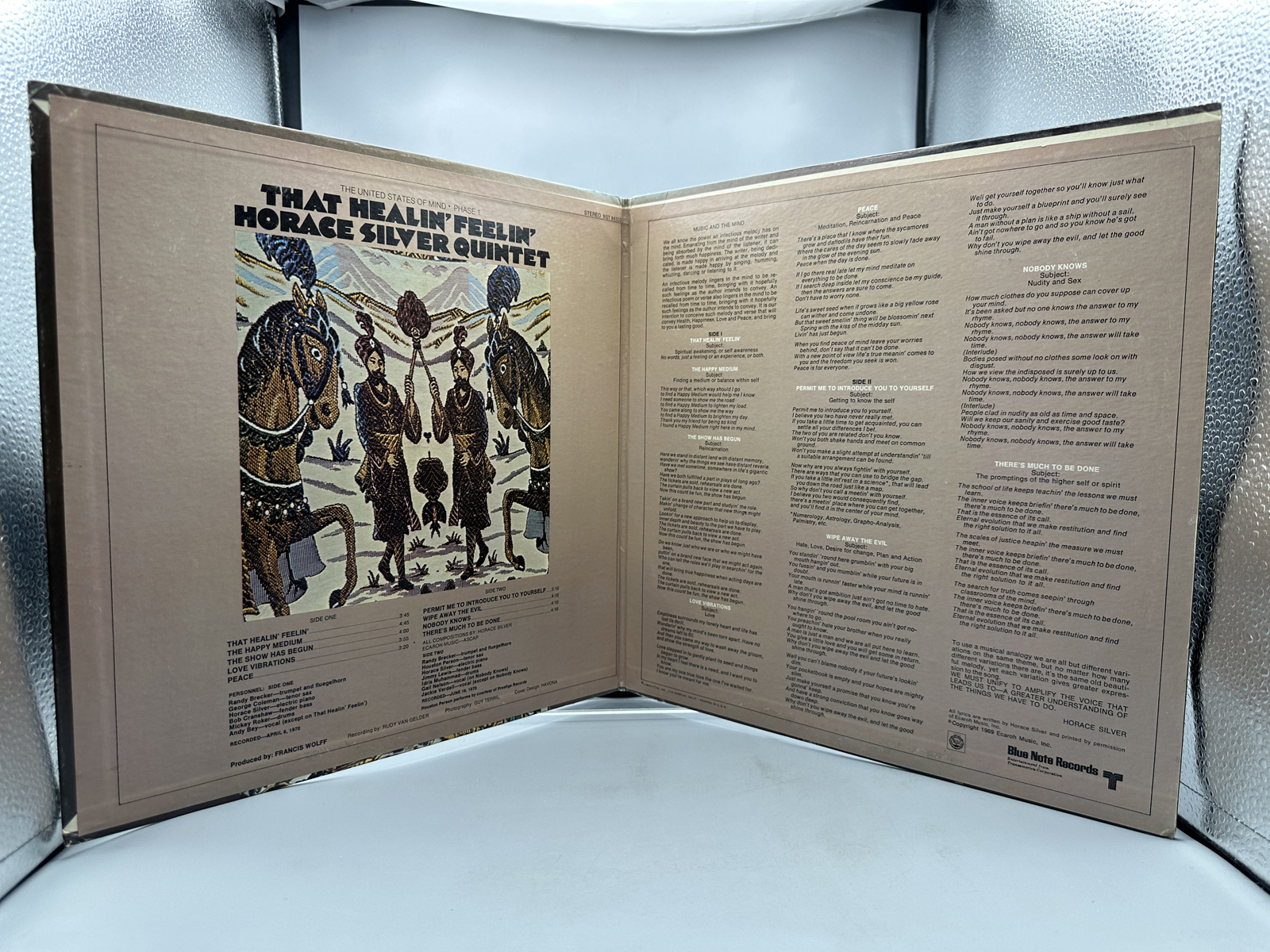 Horace Silver Quintet: That Healin' Feelin' - The United States Of Mind Phase 1 (1970), Blue Note label, Van Gelder engineered, gatefold, co