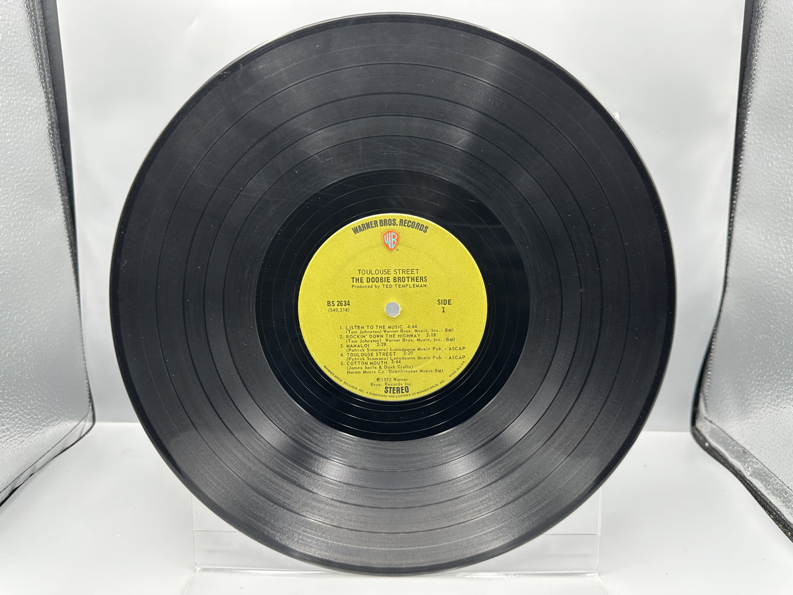 1972 Warner Bros. Records The Doobie Brothers Toulouse Street Vinyl Album - BS 2634