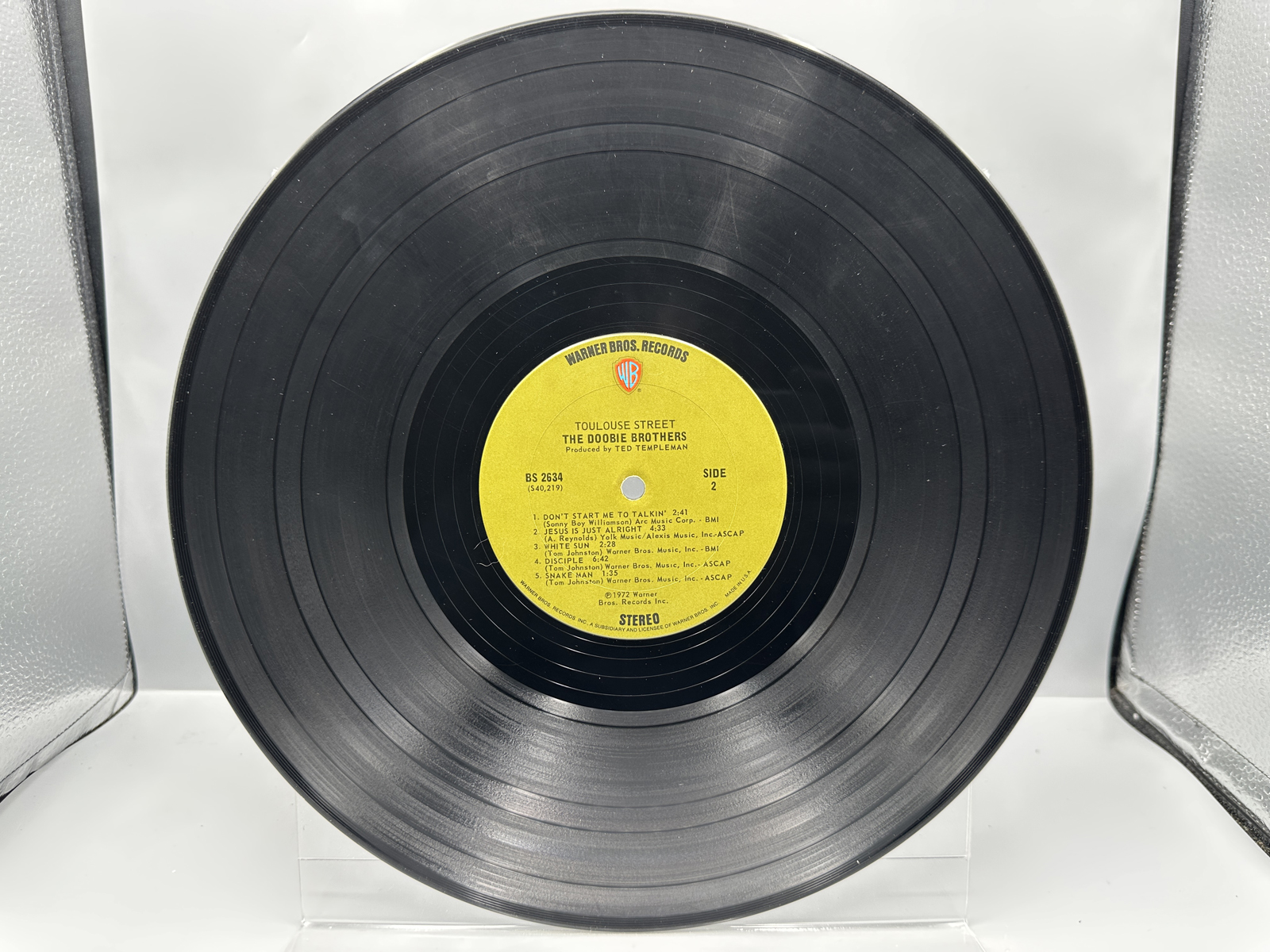1972 Warner Bros. Records The Doobie Brothers Toulouse Street Vinyl Album - BS 2634