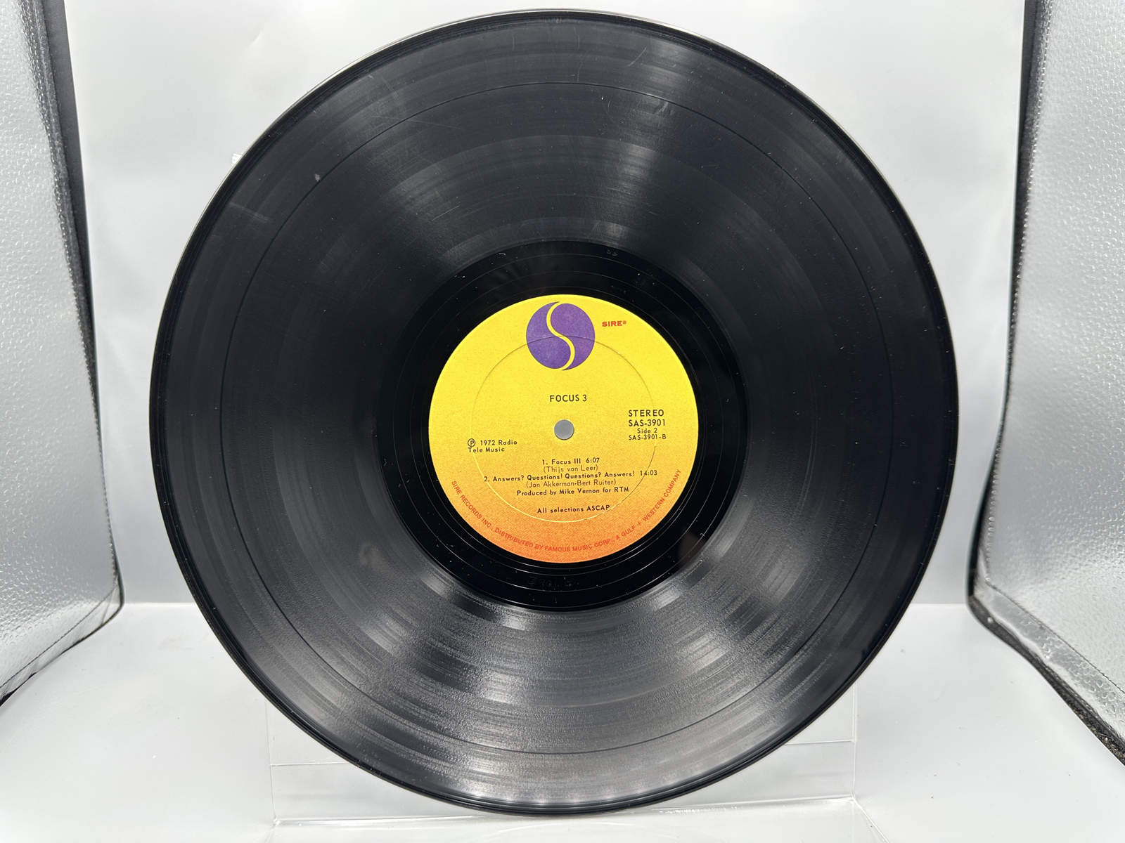 1872 Sire Records Focus Focus 3 Vinyl Album - SAS 3901