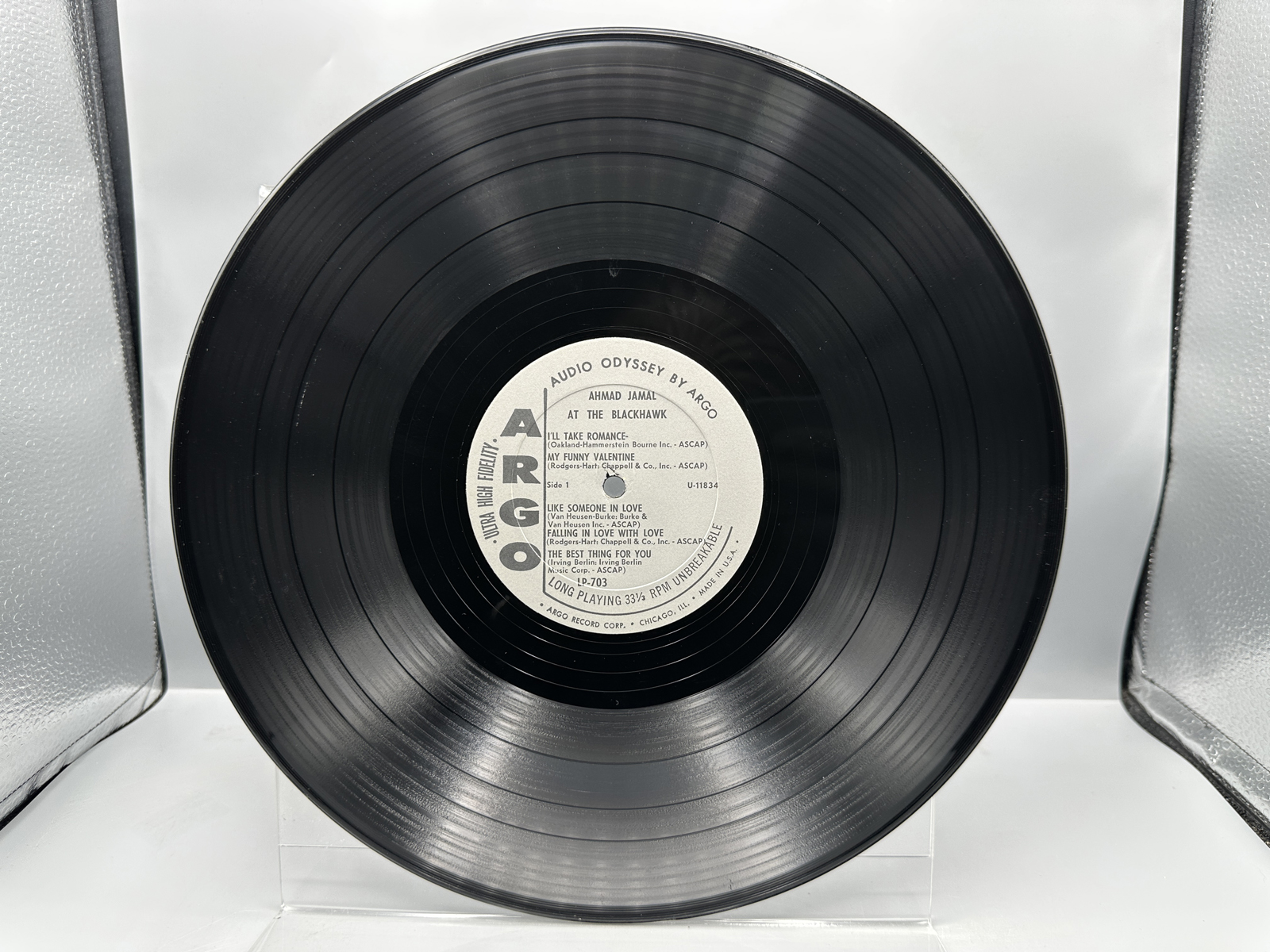 Ahmad Jamal : At The Blackhawk (1962), Argo label, promo hole in cover
